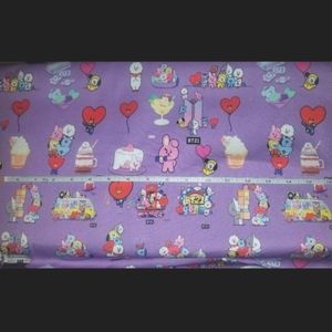 1 Yard BT21 Fabric for Pillows, Scrubs, Sewing Projects
